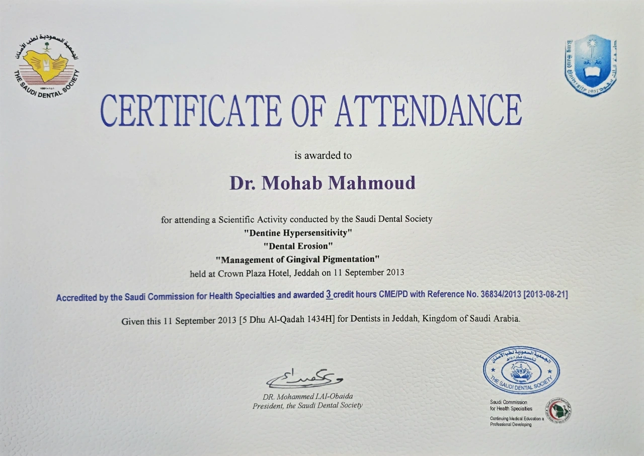 Scientific Activity conducted by the Saudi Dental Society