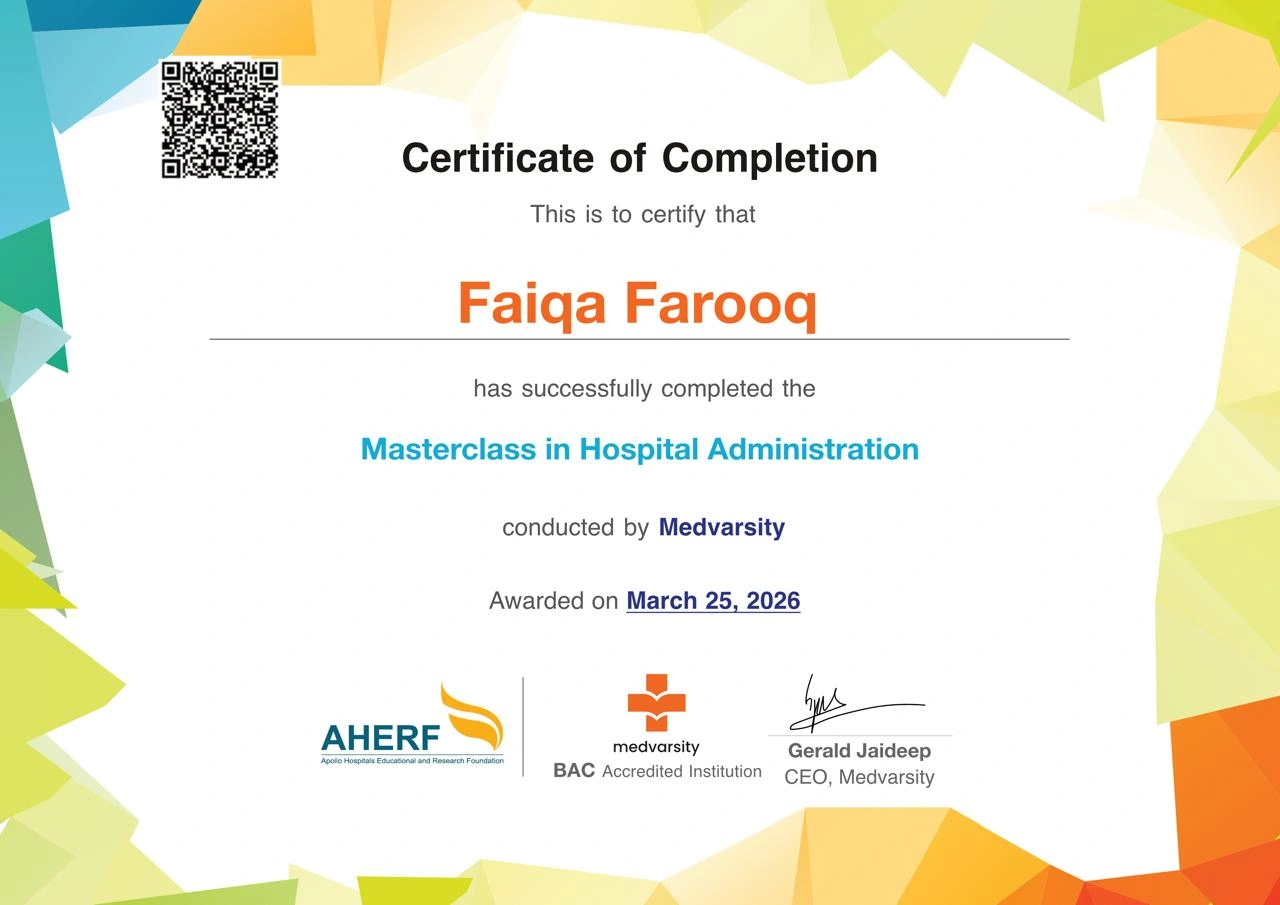Masterclass in Hospital Administration, Medvarsity