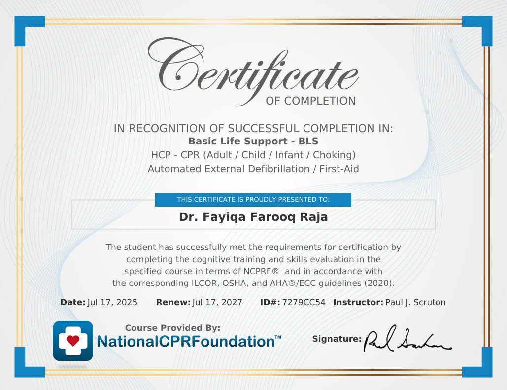Basic Life Support - BLS, National CPR Foundation